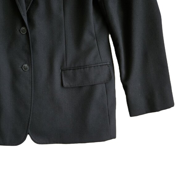 Evan Picone Classic Tailored Fully Lined Black Blazer 45% Wool Women's Size 10 - Picture 3 of 6